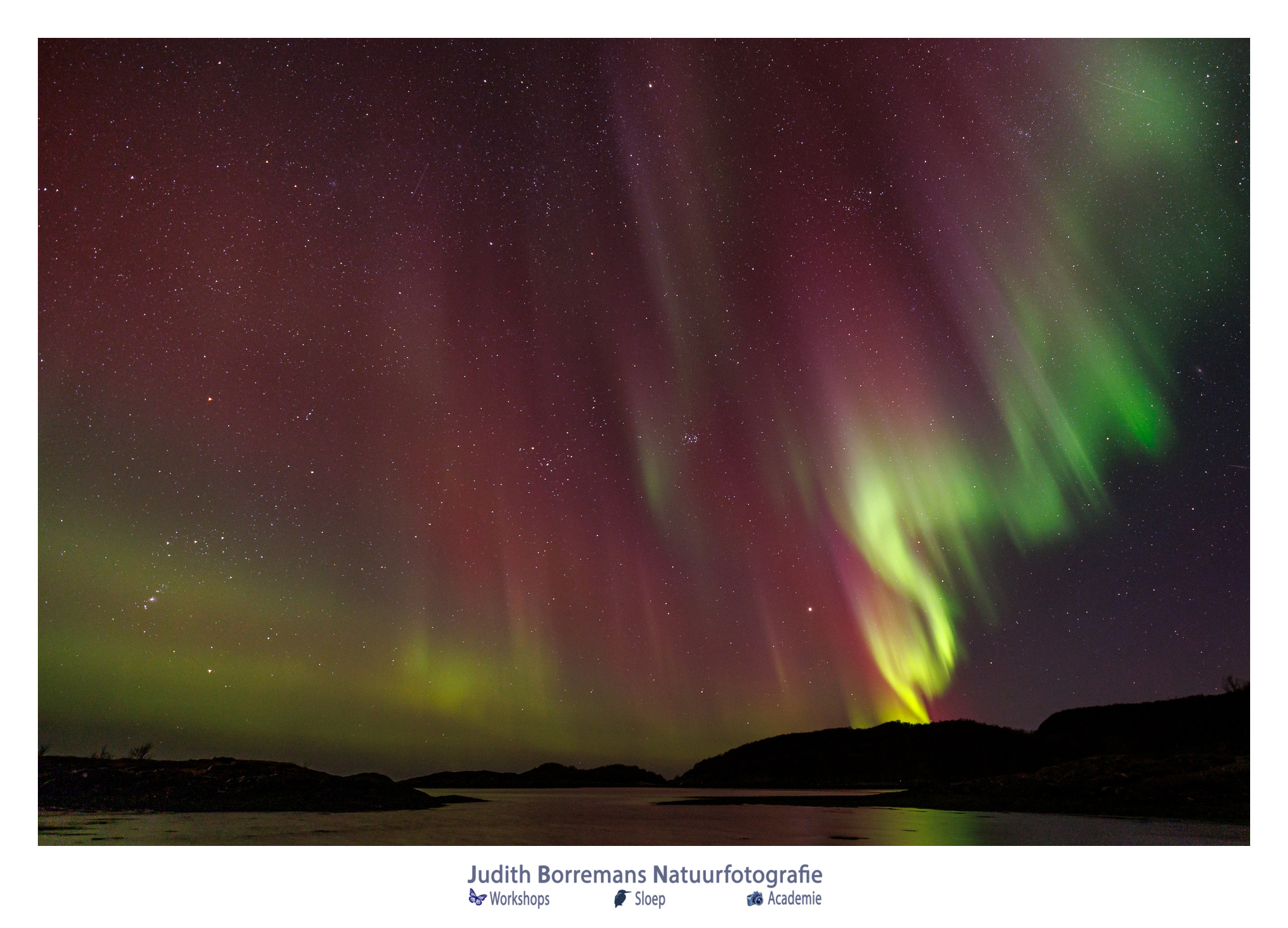 Noorderlicht tijdens JBN fotoreis in Noorwegen